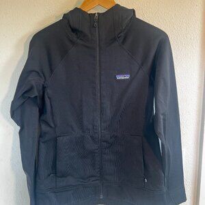Patagonia Black Zip-up Hooded Sweater Jacket